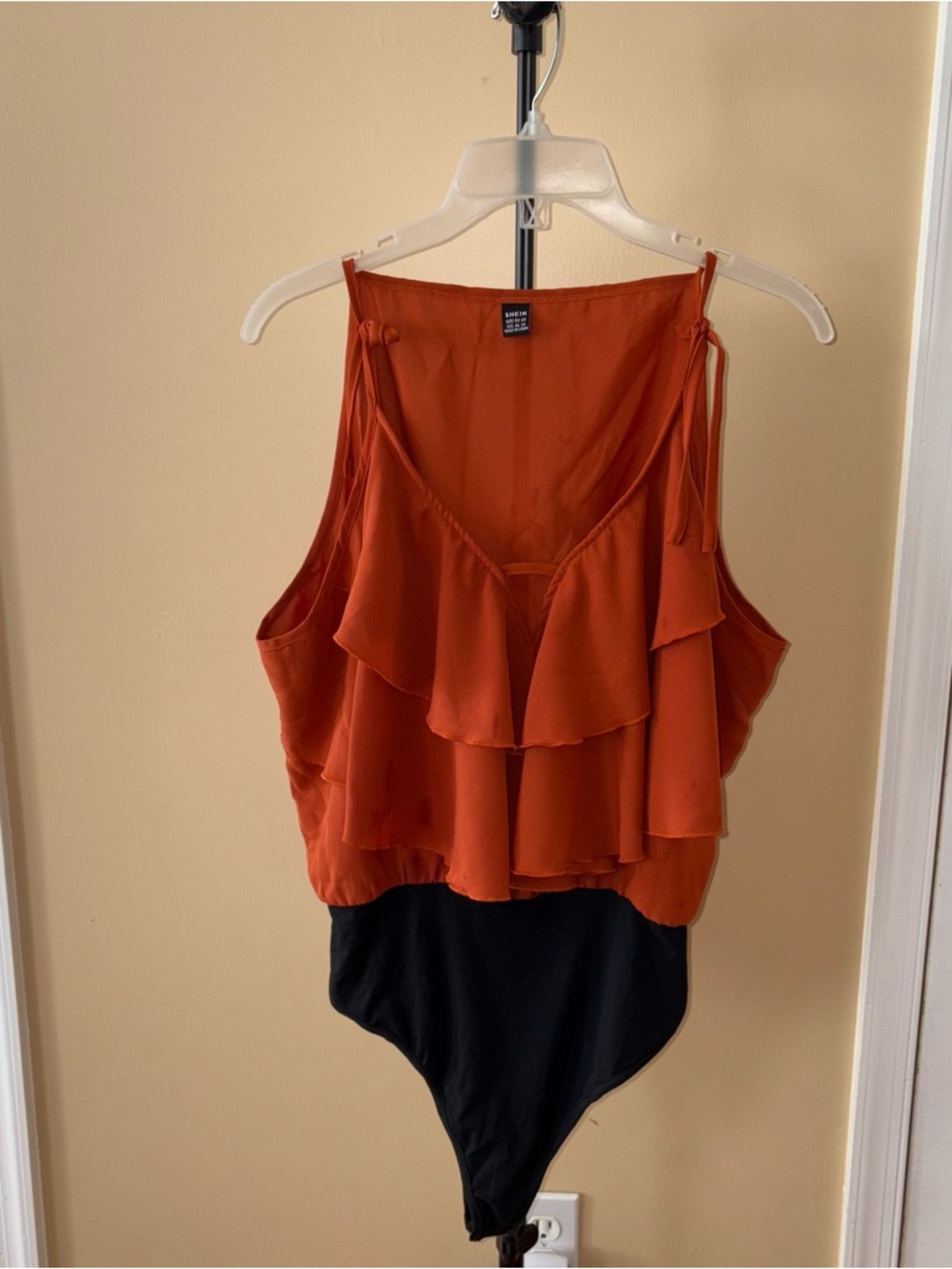 Orange Ruffle Bodysuit - Picture 5 of 8